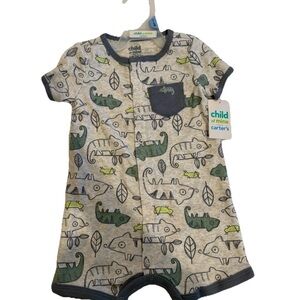 Carter's Baby Romper with Gray Trim